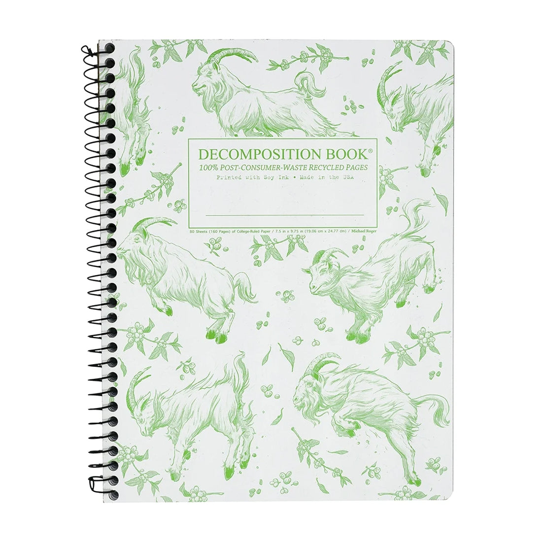Picture of Decomposition Notebook - Coil - Lined Cover Art: Goatbook