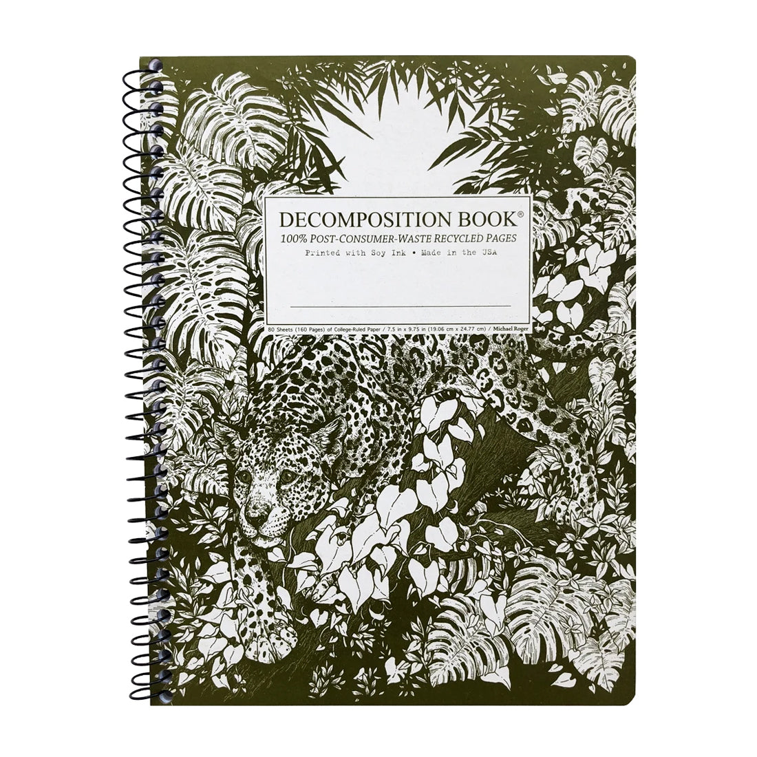 Picture of Decomposition Notebook - Coil - Lined Cover Art: Jaguar